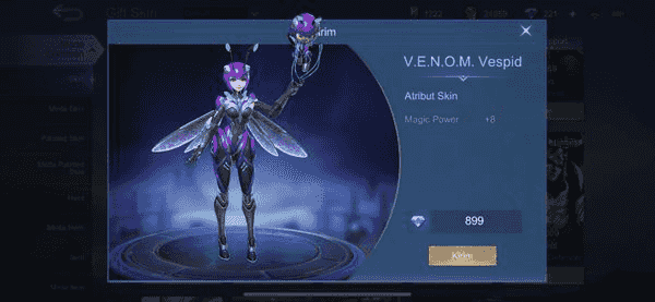 Gambar Mobile Legends V.E.N.O.M. Vespid (Epic Skin Angela) — 1