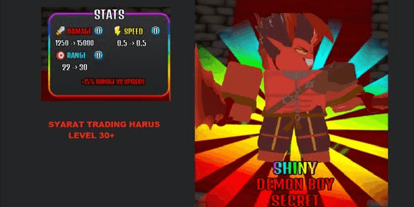 Buy Item Shiny Demon Boy - The House TD RBL 2684959 | itemku