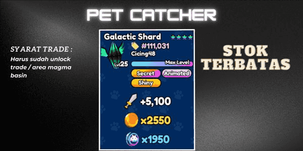 Buy Item Shiny Galactic Shard (Secret) - Pet Catcher Roblox 