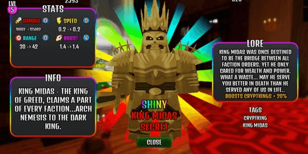 Buy Item Shiny King Midas The House TD RBL 2957198 | itemku