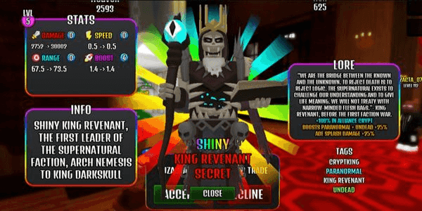 Buy Item Shiny King Revenant The House TD RBL 2957203 | itemku