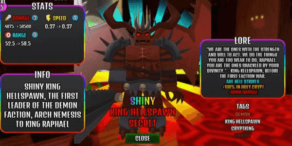 Buy Item Shiny King Hellspawn The House TD RBL 2957207 | itemku