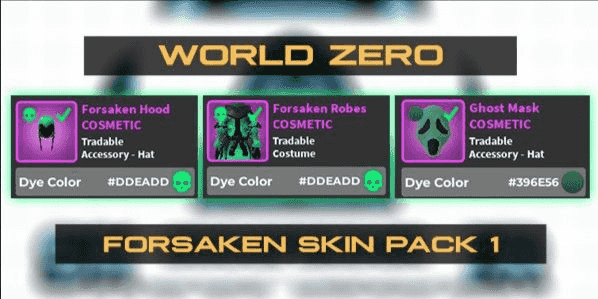 Roblox World Zero WZ - 5 Pack or Single Items - TECH HUNTER