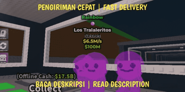 Objet Digital Roblox - Steal A Brainrot - Collection Los Tralaleritos Rainbow