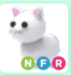 Gambar Roblox Nfr snow cat full Grown(lumimous) Adopt me — 1