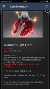 Wyrmwrought Flare (Immortal TI7 Lina)