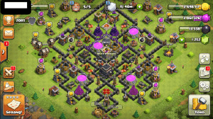 Town Hall 9 + Mode Malam Bagus + gems banyak