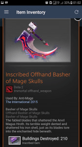Inscribed Offhand Basher of Mage Skulls (Immortal Anti-Mage)