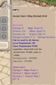 Ancient Hero's Wing (Normal) XG+9