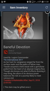 Baneful Devotion (Immortal TI7 Legion Commander)