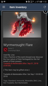 Wyrmwrought Flare (Immortal TI7 Lina)