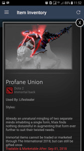 Profane Union (Immortal TI7 Lifestealer)