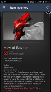 Maw of Eztzhok (Immortal TI7 Bloodseeker)