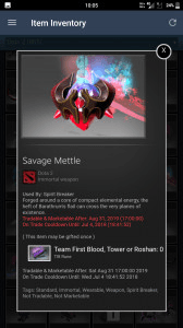 Gambar Product Savage Mettle (Immortal TI8 Spirit Breaker)