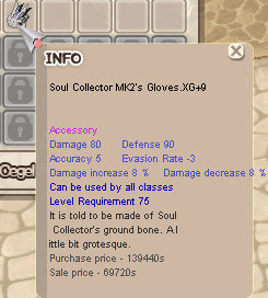 Soul Collector Mk2 Glove(SCMK).XG+9