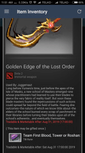 Golden Edge of The Last Order (Immortal TI8 Juggernaut)