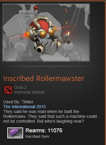 Inscribed Rollermawster (Immortal Tinker)