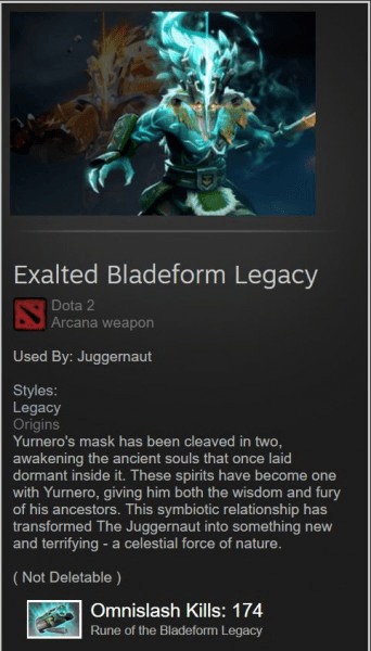 Exalted Bladeform Legacy (Arcana Juggernaut)