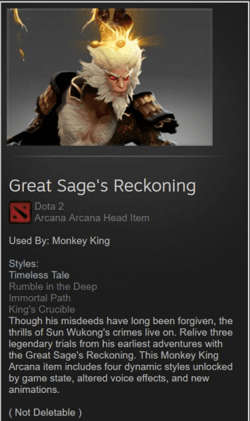 Great Sage's Reckoning (Arcana Monkey King)