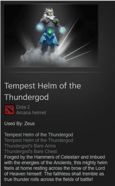 Tempest Helm of the Thundergod (Arcana Zeus)