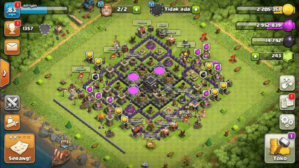 Town hall 9 baru naik mantap jiwa Sc id terputus