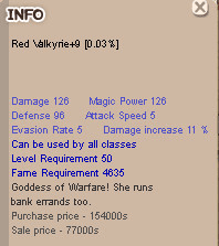 Gambar Product Red Valkyries +9 
