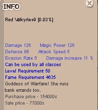 Red Valkyries +9 