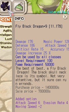 Fly Black Dragon +9