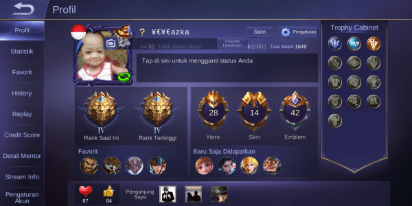 Gambar Product Legend Account | Hero, Many Skins | GG emblem