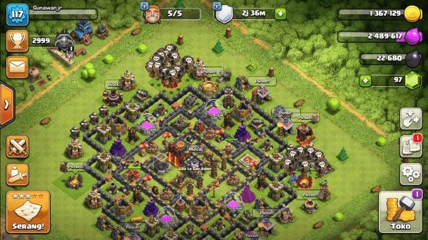 MAX Town Hall 10 semi max bonus akun ml gg