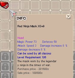 Red Ninja Mask XG+9 (RNM) XG+9