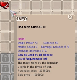 Red Ninja Mask XG+9 (RNM) XG+9