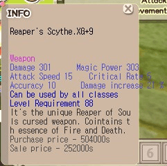 Reaper's Scythe XG+9