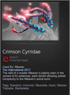Gambar Product Crimson Cyrridae (Immortal TI7 Weaver)