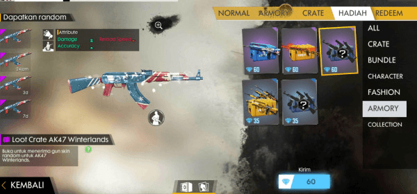 Winterland ak47 loot crate