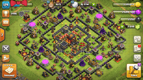COC TH 10 - GEMS BANYAK - HARGA MURAH