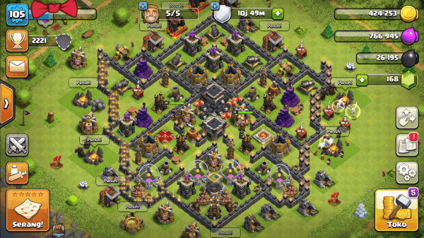 COC TH 9 GG - HERO 15-18 HARGA MURAH