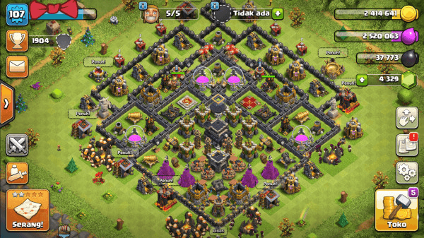 COC TH 9 SEMI MAX - CN AKTIF - HERO 15-11
