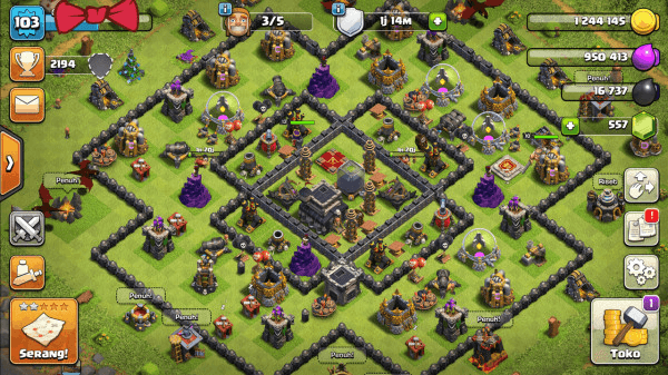 COC TH 9 DEFF MAX - HARGA MURAH HERO GG