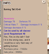 Gambar Product Burning Tail ( BT) XG+9