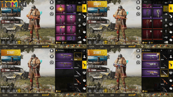 Akun PUBG Set 10 S4Max  S6 Rp 68 Skin Mantul