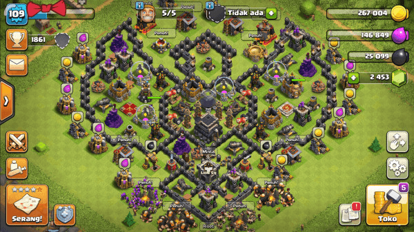 COC TH 9 MAX TINGGAL WALL - HERO 13-12