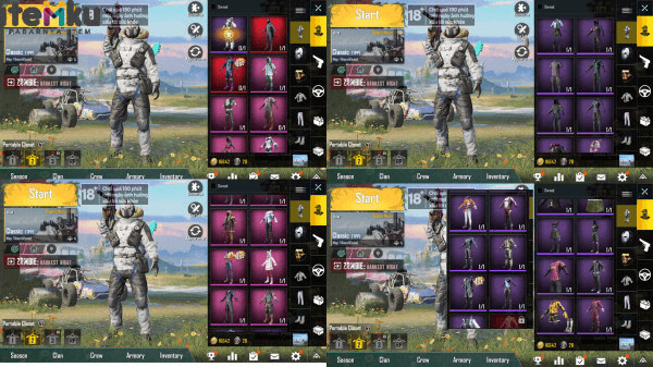 Akun PUBG VIETNAM Set 35 S3S4S5S6 MAX