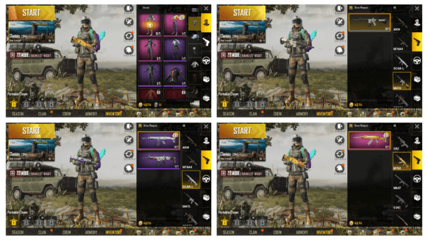 Akun PUBG GLOBAL Set 6 S6Rp 76