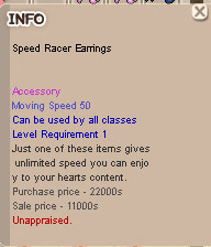 Gambar Product SPEED RACER EARRING +50 MOV SPEED