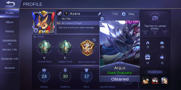 Akun Epic Starlight Argus BP65rb