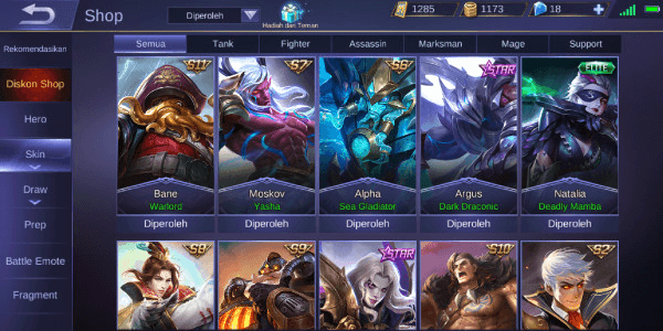 Akun Starlight Lancelot dan Starlight Argus