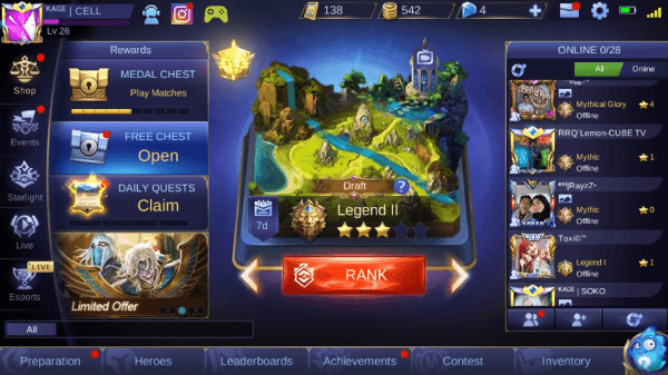 Gambar Product Akun Smurf Mythic. Favorit Gussion 83%