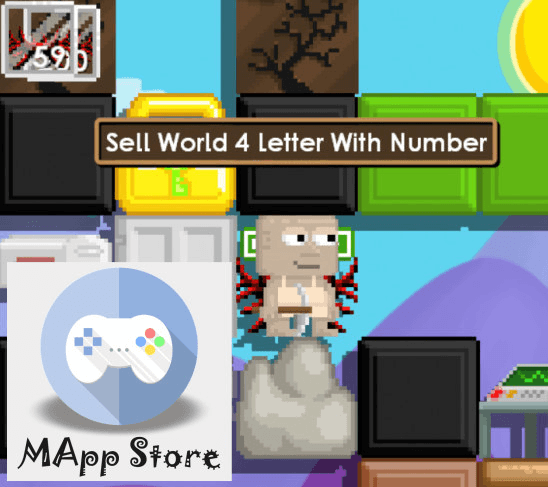 Gambar Product 4 Letter World With Number Growtopia