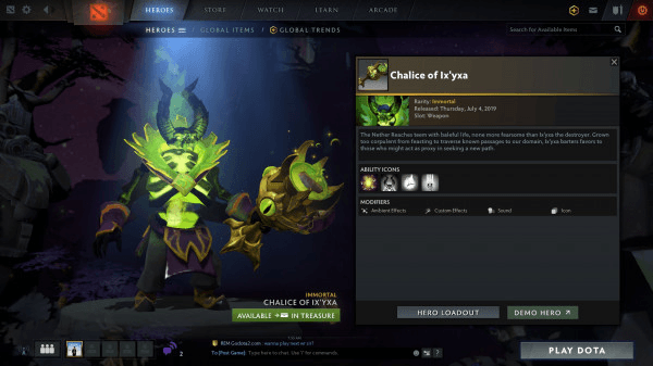 Chalice of Ix'yxa (Immortal TI9 Pugna)